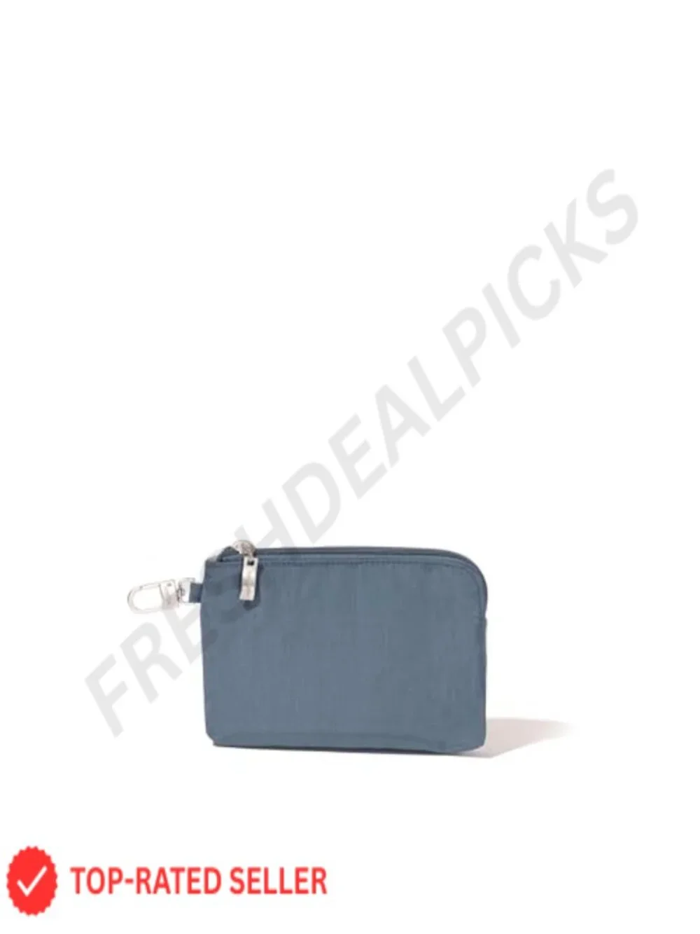 RFID Blocking Nylon Travel Wristlet Pouch with Detachable Clip